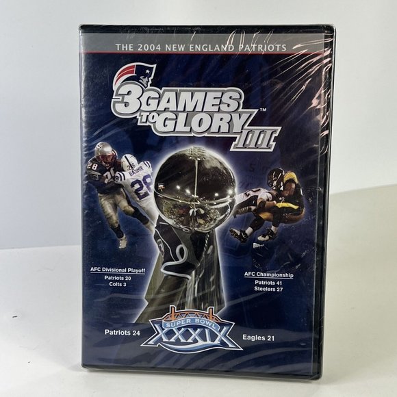 NFL Other - 3 GAMES TO GLORY III (2004; Tom Brady/New England Patriots/Super Bowl 39) [DVD]
